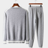 Conjunto de Relaxamento em Cashmere Premium Cinza Claro - Estilo Viena