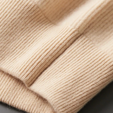 Cardigan de lã merino extra-fina com fecho de correr e detalhes em rib