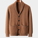 Cardigan de Cashmere 100% com Gola Estilo Xale