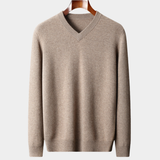 100% Cashmere V-Neck Pullover