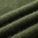 Pullover 100% Caxemira com Mangas Caneladas e Zíper Frontal