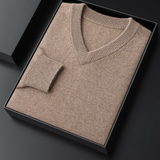 100% Cashmere V-Neck Pullover