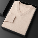100% Cashmere V-Neck Pullover