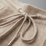 Calças de Cashmere Premium na Cor Tabaco