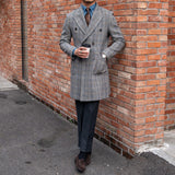 Palton Dublu cu Model Houndstooth Prince of Wales