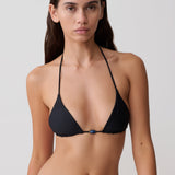 Blossom Classic Triangle Bikini Top - Black