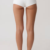 Frost Mini Bikini Shorts - Textured White Fabric