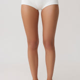 Frost Mini Bikini Shorts - Textured White Fabric
