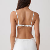 Frost Mini Bikini Shorts - Textured White Fabric