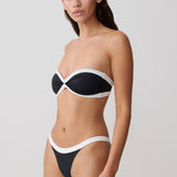 Top de Bikini sem Suporte BRIAR - Preto e Branco