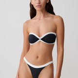 Top de Bikini sem Suporte BRIAR - Preto e Branco