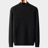 Suéter Preto de Cashmere 100% com Design Sofisticado