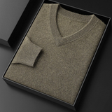 100% Cashmere V-Neck Pullover