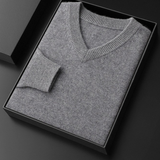 100% Cashmere V-Neck Pullover