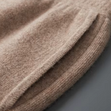 Calças de Cashmere Premium com Corte Reto