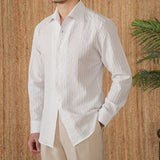 "Camisa de Manga Longa em Algodão Seersucker Budva" can be rewritten as "Camisa Longa em Algodão Seersucker Budva".