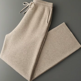 Calças de Cashmere Premium com Corte Relaxado