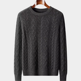 Pullover de lã merino extra-fina com detalhe em cordão