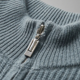 Cardigan de Cashmere Premium com Acabamentos em Canelado