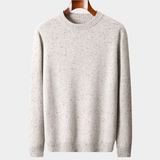 Suave Pullover de Caxemira Pura com Gola Alta