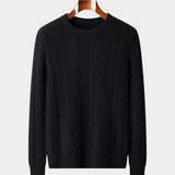 Pullover de lã merino extra-fina com detalhe em cordão