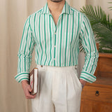 Camisa Listrada Amalfi de Algodão com Mangas Longas