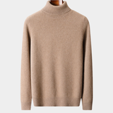 Pure Beige Cashmere Essential Roll Neck