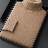 Pure Beige Cashmere Essential Roll Neck