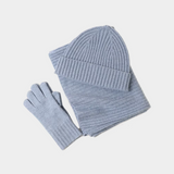 Suéter de Inverno em Lã Merino Extra-Fina - Azul Claro