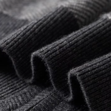 Conjunto de Roupa em Lã Merino Extra-Fina Cinza com Estampa Herringbone