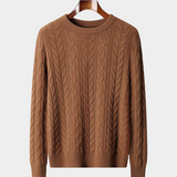 Pullover de lã merino extra-fina com detalhe em cordão