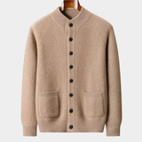 Camisa Overshirt de Cashmere 100% Bege com Botões