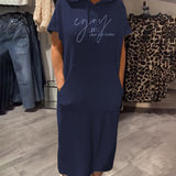 Sásquia - Elegante Vestido Casual com Capuz