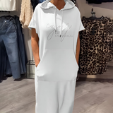 Sásquia - Elegante Vestido Casual com Capuz