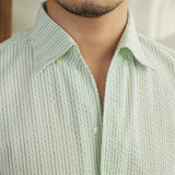 Camisa Seersucker com Listras Positano