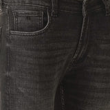 Desbotados Slim Fit Jeans Pretos