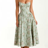 Odete - Midi Dress with Structured Bodice