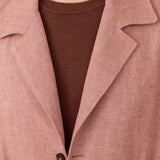 Blazer de Linho Tricotado, Estilo Não Estruturado, Positano