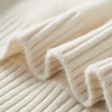 Clássico Pullover de Lã Merino Extra-Fina com Botão