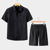 Conjunto de Verão Dolce Vita com Mangas Curtas - Preto
