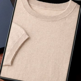 Camiseta Premium de Cashmere com Gola Redonda - Clássica