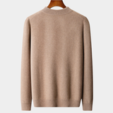 Pullover Bege 100% Cashmere com Botões
