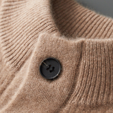 Camisa Overshirt de Cashmere 100% Bege com Botões