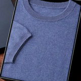Camiseta Premium de Cashmere com Gola Redonda - Clássica