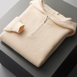 Meia Zip em Lã Merino Extra-Fina com Fecho de Correr