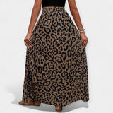 Saia Midi com Estampa de Leopardo
