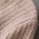 Suéter de Cashmere Bege com Gola Redonda