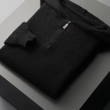 Meia Zip em Lã Merino Extra-Fina com Fecho de Correr