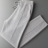 Calças de Cashmere Premium na Cor Tabaco