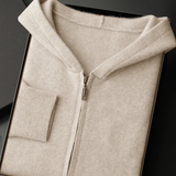 Premium Cashmere Zip-Up Hoodie